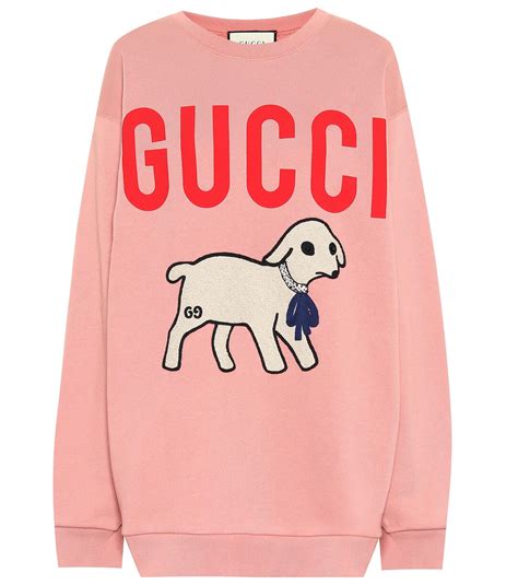 red and pink gucci sweater|Gucci lamb print sweater.